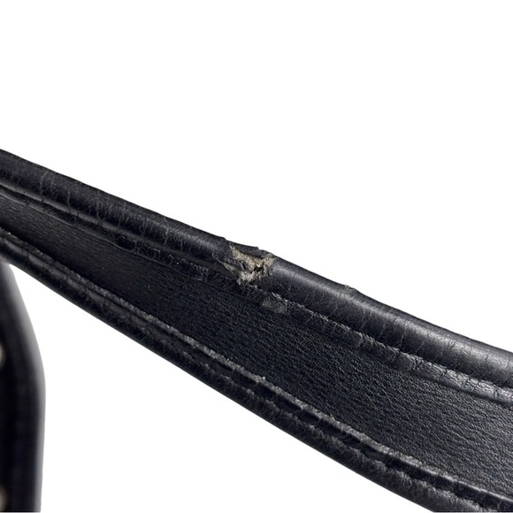 COACH VINTAGE 80S EXTRA LARGE BLACK GLOVETAN LEATHER CLASSIC DUFFLE SAC FEED BAG - Picture 12 of 13